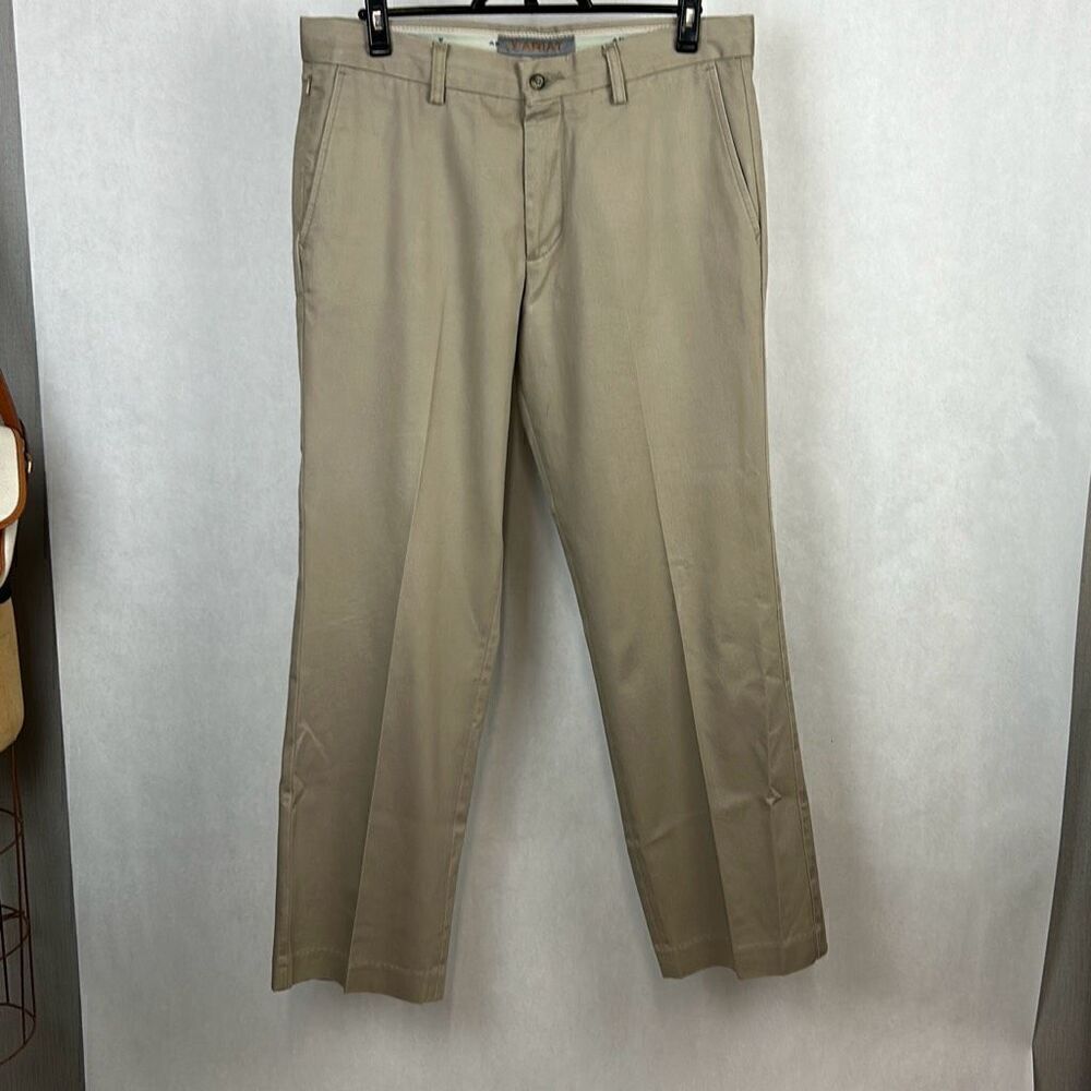 Ariat Mens Performance Khaki Pants Chinos Sz 33x32 (L0547)